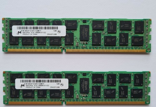 2xMicron 8GB 2Rx4 PC3L-10600R DDR3 Registered Server-RAM Modul REG ECC-MT36KSF1G