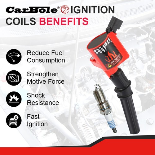 For 1998-2011 Lincoln Town Car Grand Marquis 4.6L Ignition Coils+Spark Plugs - Picture 2 of 13