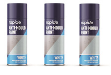 3x 400ml Anti Mould Spray Damp Mould Growth Protection Walls Ceilings White Matt
