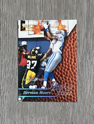 1996 NFL Pinnacle Select 'Fluid & Fleet' Artist's Proof | Herman Moore | #191 