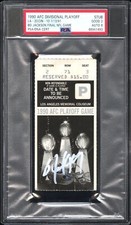 1991 BO JACKSON SIGNED LAST FOOTBALL GAME TICKET🎟️RAIDERS 1/13/91 PSA 2 AUTO 8