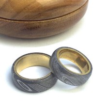Men's Damascus Ring Wedding Band Ring Engagement Ring To Gift. Anniversary Gift.