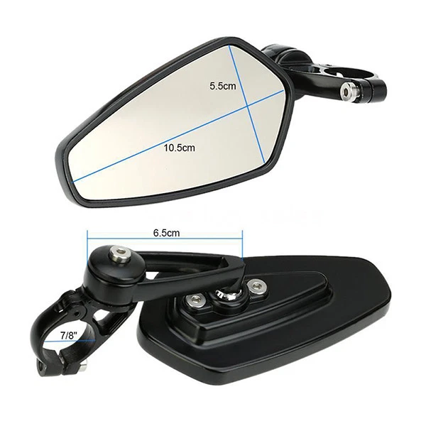 For Suzuki SV650 SV650S SV1000 SV1000S Motorcycle Handle Bar End Side Mirrors US - Image 3 of 4