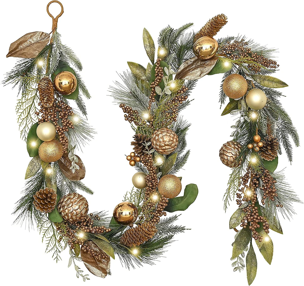 Pre lit garland for on sale stairs battery operated