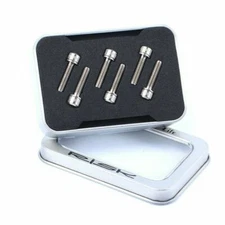 Titanium Road Mountain E-Bike Cycle Stem Bolts M5 Ti Screws 6pcs Silver