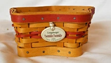 Longaberger 2001 Tree Trimming TWINKLE TWINKLE Basket with tie on MINT