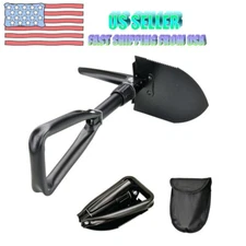 Military Folding Shovel Tri-fold Collapsible Camping Garden Entrenching Tool New