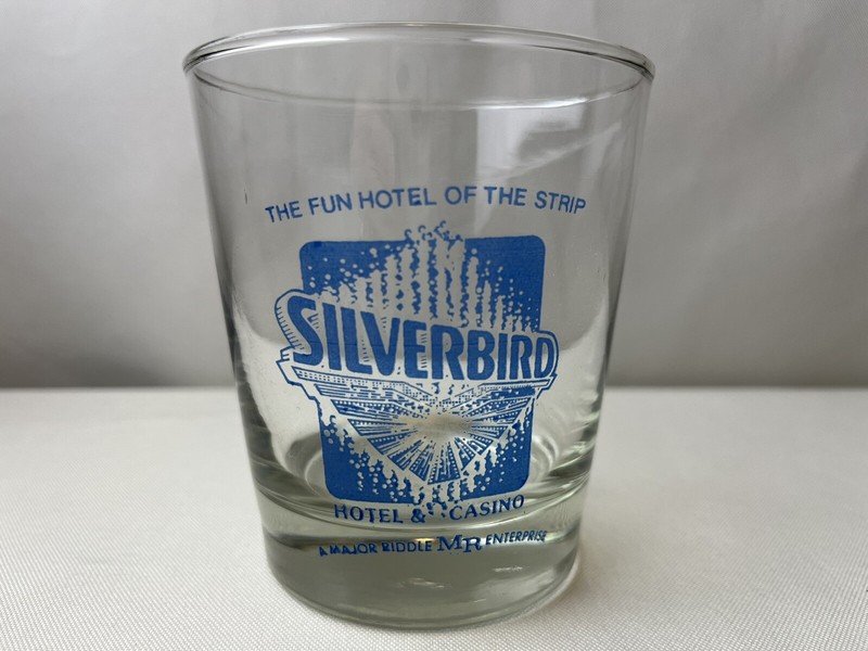 Silverbird Hotel & Casino "Fun Hotel Of The Strip" Las Vegas Cocktail Glass 4"