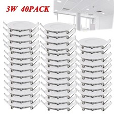 40Pack 3Inch LED Ceiling Lights Ultra-Thin Recessed Retrofits Kit 6000K Daylight