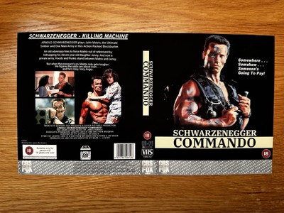 Commando (1985) Custom Sleeve 4K UHD / Blu Ray Case Size 