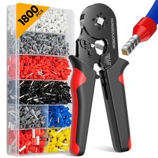 Ferrule Crimping Tool Kit,Wire Ferrule Kit Crimper Connectors,4 corners Self-adj