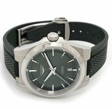 Longines Conquest Men's 41mm Green Rubber Strap