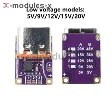 1-10X PD/QC Fast Charging Decoy Trigger Module 5-20/5-48V Voltage Trigger Type-C