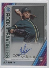 2020 Bowman Rookie of the Year Favorites Chrome 32/150 AJ Puk #ROYFA-AP Auto 2p7