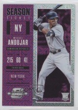 2018 Chronicles Contenders Optic Purple Mojo Prizm 39/99 Miguel Andujar #5 5aw