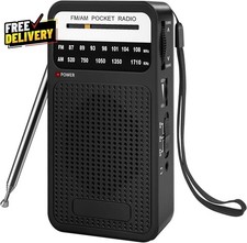 Portable Radio AM FM with Long Range Reception Transistor Radio with Loud Spea..