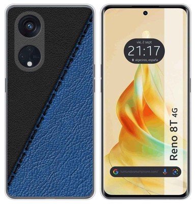 Topme Custodia in Pelle per OPPO Reno8 5G (6.43 Inches