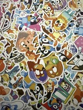 10pcs Bluey Inspired Stickers Dog Cartoon Bingo