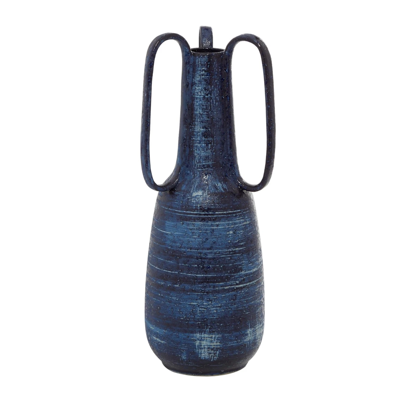 Deco 79 Ceramic Decorative Vase Centerpiece Vase with Handles, Flower Vase for H