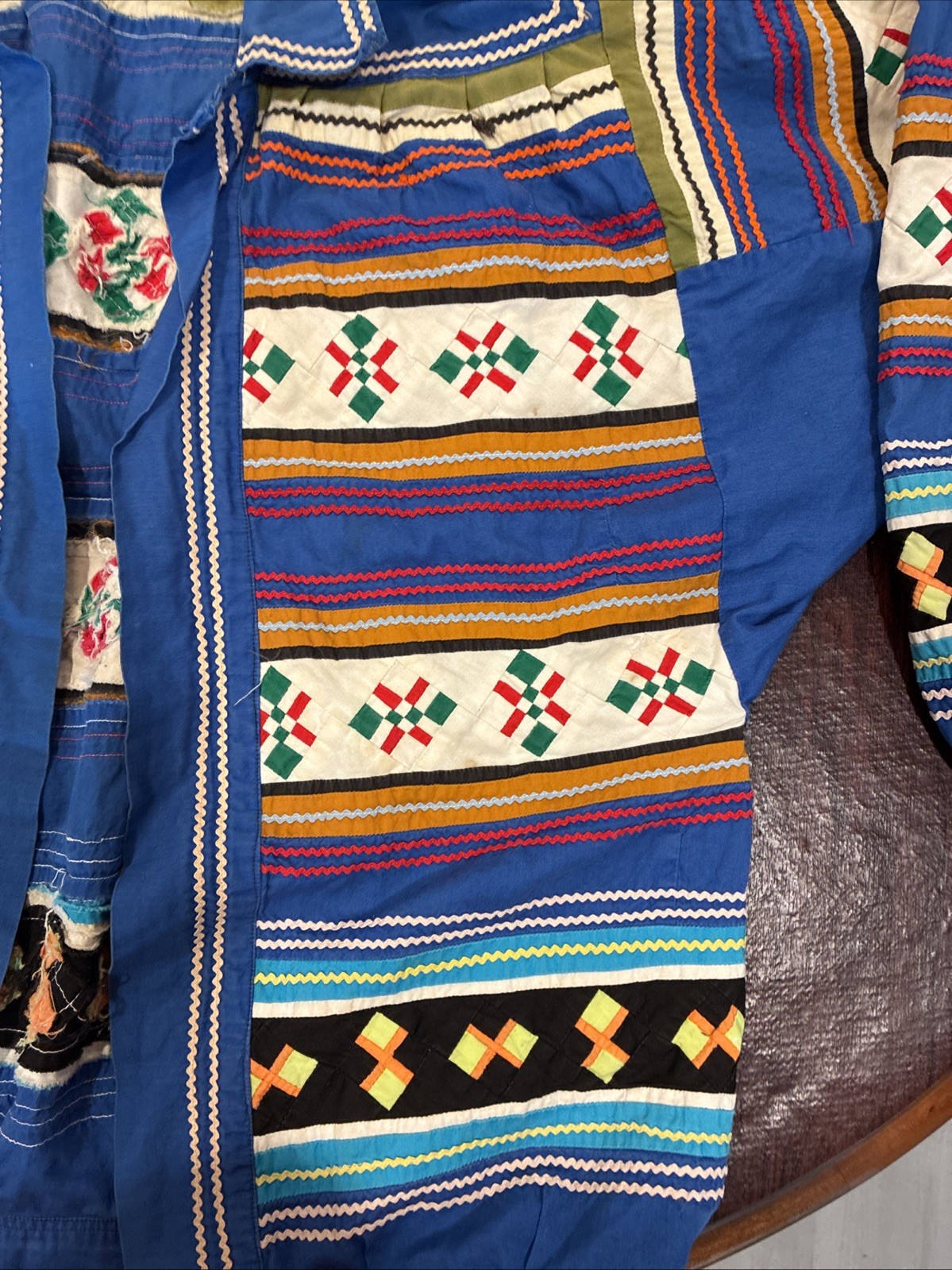 Vintage Seminole Patchwork Unlined Jacket Native … - image 2