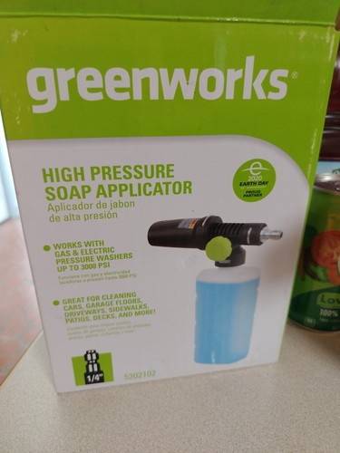 Greenworks High Pressure Soap Applicator Foam Cannon Car Washing Detailing