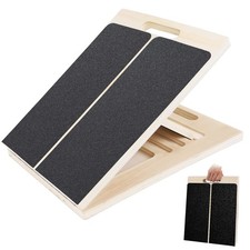 Slant Board for Calf Stretching, Adjustable Wooden Incline Board with Anti-Slip