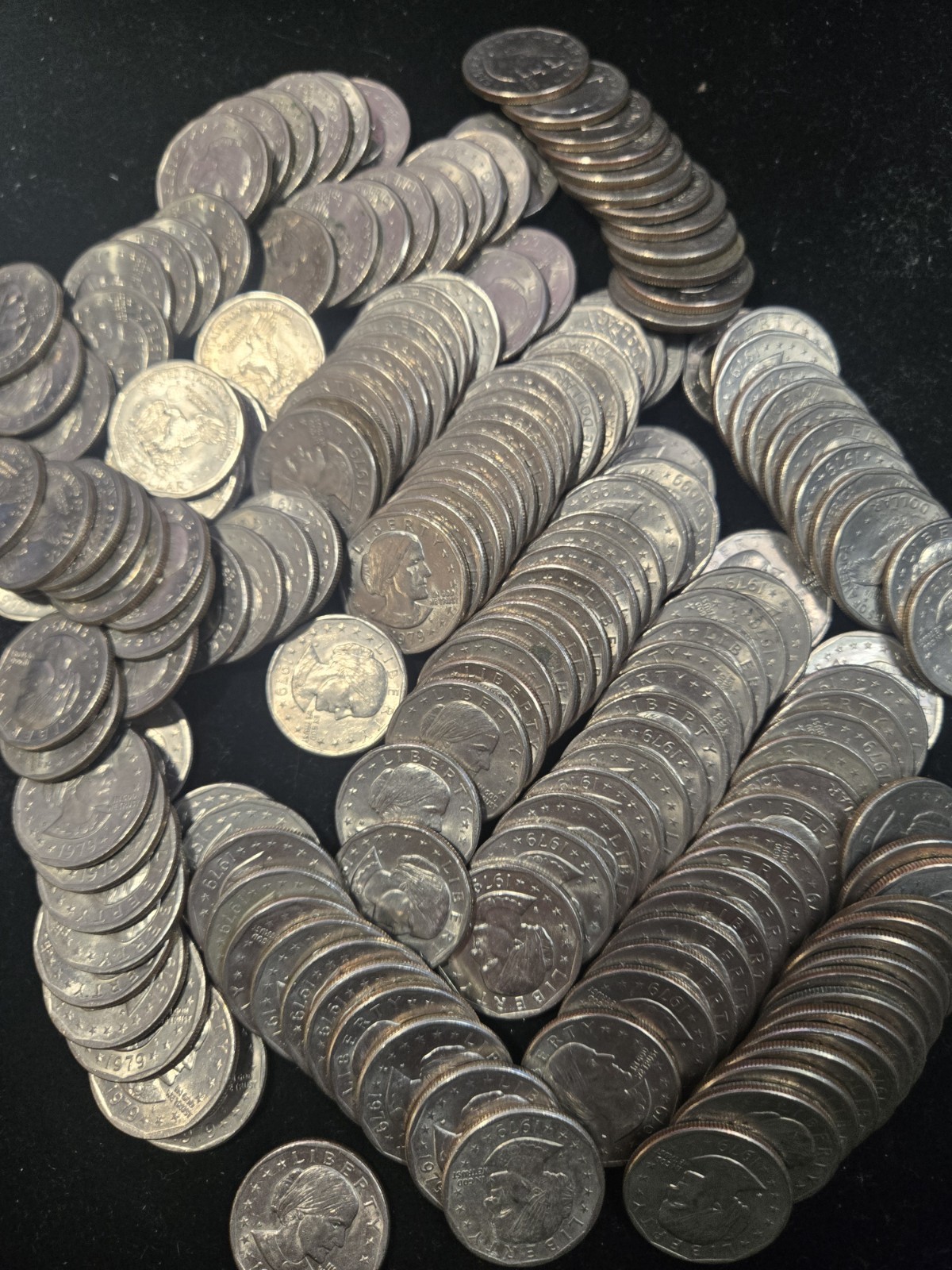 Random Silver Design Lot of 25 Random Susan B Anthony Silver Dollars 1979-1999 SBA $1 Coin ...