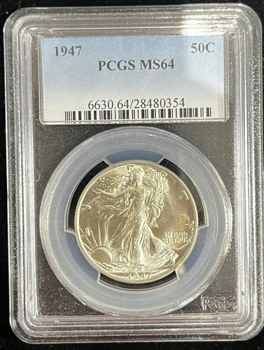 1947 Walking Liberty Half Dollar MS64 PCGS