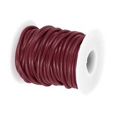 11Yard Round Leather Cord for Jewelry Making 3mm Leather String Burgundy