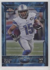2015 Topps Chrome Hot Box Blue Diamond Refractor Golden Tate #72 5h9