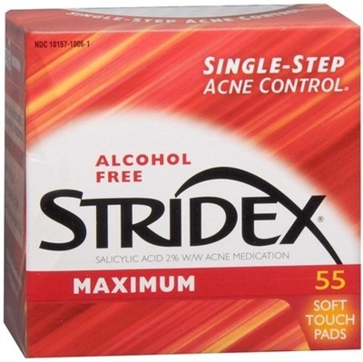 Stridex Pads Maximum Strength 54 55 Count (Pack of 1)