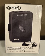 Jensen SCR-75 Stereo Cassette Player with AM/FM Radio Black Brand New Never Used
