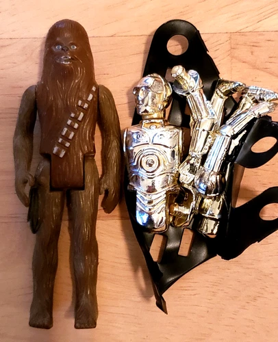 Chewbacca & C-3PO Removable Limbs w/backpack net Vintage Kenner Lot 1982 ROTJ