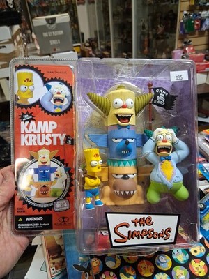 Simpsons Kamp Krusty 2 Figure Set Plus Totem Pole Bart Figure McFarlane 2007 Set