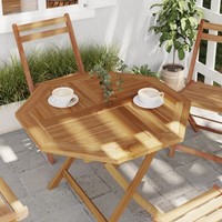 Tischplatte 80X80X2,5 Cm Achteckig Massivholz Teak