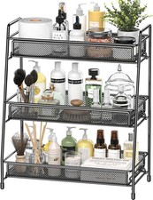 Bathroom Countertop Organizer Rack - 3 Tier Counter Spice Rack Metal Makeup