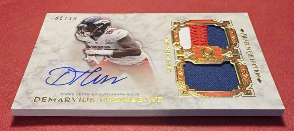 Demaryius Thomas 5/10 Auto Patch Jersey 2013 Topps Museum Collection Pro Bowl DT - Image 4 of 4