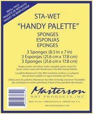 Masterson Sta Wet Handy Palette Sponge Refill Pack Of 3 For Acrylics