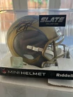 Jim Everett Auto Signed SLATE Mini Helmet Rams COA Beckett