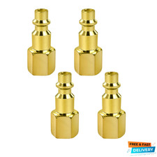 1/4 Inch Air Hose Fittings Kit - 4 Pcs Female Thread Quick Connect Adapter for A