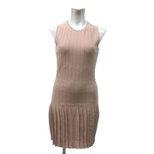 Alexander McQueen Dress Sleeveless Knee Length Chest 32cm Beige