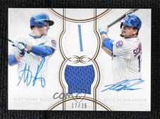 2018 Topps Definitive Collection 17/35 Anthony Rizzo Kyle Schwarber Auto 00em