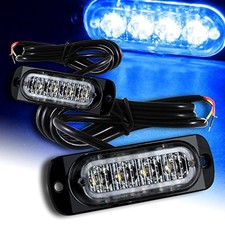 Led Emergency Strobe Lights 2pcs Amber White 4-led Strobe Warning Emergency ... Led Emergency Strobe Lights 2pcs Amber White 4-led Strobe Warning Emergency ...