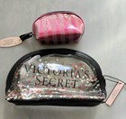 Lot 2 NWT Victoria's Secret Clear Confetti Makeup Cosmetic Bag+ Glitter Pouch  — photo 8