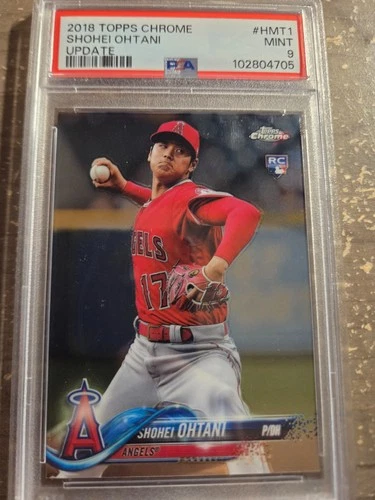 SHOHEI OHTANI 2018 TOPPS CHROME UPDATE #HMT1 ROOKIE RC PSA 9
