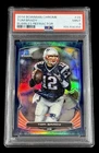 Tom Brady 2014 Bowman Chrome Blue Bubbles Refractor #’d/99 PSA 9 MINT Patriots