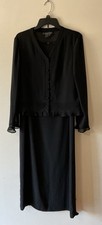 Cynthia Howie for Maggy Boutique Dress And Jacket Ensemble Black Size 10