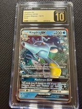 Kingdra GX 18/70 Dragon Majesty Ultra Rare Pokemon TCG, CGC Pristine 10, POP 5