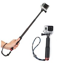19'' Waterproof Underwater Hand Grip Adjustable Extension Selfie Stick Red