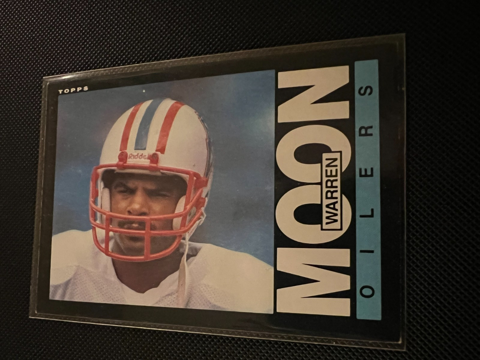 1985 Topps Warren Moon #251 Rookie NFL Football Trading Card Houston Oilers RC